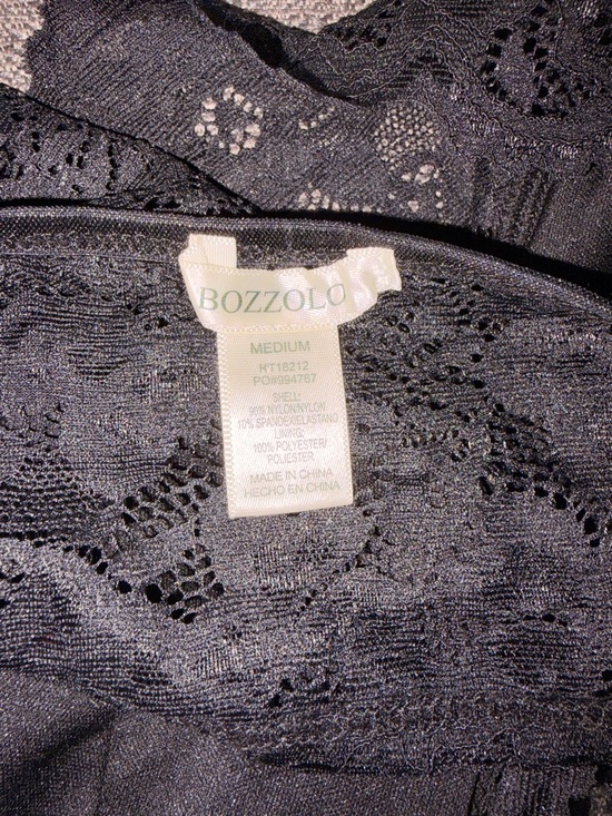 Bozzolo Black Lace Bralette with Scalloped Hem - Picture 3 of 3